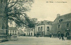 Place de l'église vers 1908 bourg de Nevez