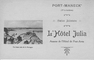 Hôtel Julia Port-Manec\'h Publicité