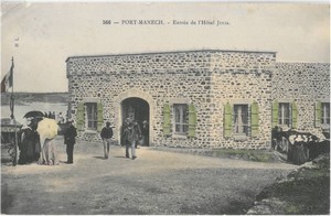Port-Manec\'h - Entrée de l\'Hôtel Julia (colorisée)